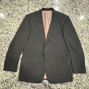 Hugo Boss Coppola Movie 44R Stretch Wool Sports Coat Suit Jacket Black‎ Charcoal